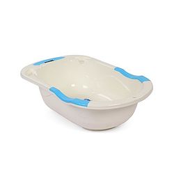 Babyhug Large Size Bath Tub With Bath Tray Animals Print - Off White Blue