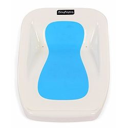 Babyhug Large Size Bath Tub With Bath Tray Animals Print - Off White Blue