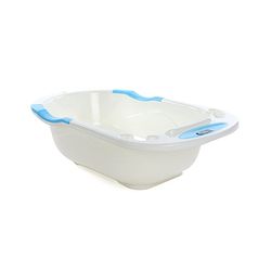 Babyhug Large Size Bath Tub With Bath Tray Animals Print - Off White Blue