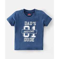 Babyhug 100% Cotton Knit Half Sleeves Tee With Text Graphics Pack Of 5 - Multicolour