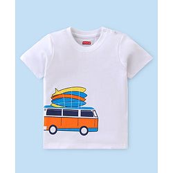 Babyhug Cotton Knit Half Sleeves Beach Print T-Shirts Pack of 7 - Multicolour
