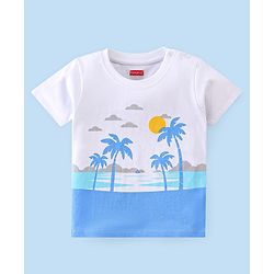 Babyhug Cotton Knit Half Sleeves Beach Print T-Shirts Pack of 7 - Multicolour