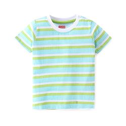 Babyhug 100% Cotton Knit Half Sleeves T-Shirt Stripes & Surf Board Graphics Print Pack Of 7 - Multicolor