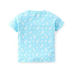 Babyhug 100% Cotton Knit Half Sleeves T-Shirt Stripes & Surf Board Graphics Print Pack Of 7 - Multicolor