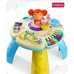 Babyhug Premium Musical Activity Table| Multi Activity Play Table for 1 Year+ Toddlers| Early Learning & Educational Toy with Shapes, Numbers, Colors & Sound| Best Birthday Gift| BIS Certified