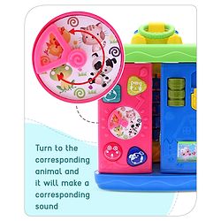 Babyhug Premium Colorful Learning Pyramid with Interactive Play for Babies| Multi Activity Musical Toy with Light, Animal Sound for Toddlers| Fun Educational Toy for 0 to 24 Months Baby| BIS Certified