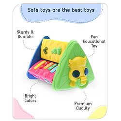 Babyhug Premium Colorful Learning Pyramid with Interactive Play for Babies| Multi Activity Musical Toy with Light, Animal Sound for Toddlers| Fun Educational Toy for 0 to 24 Months Baby| BIS Certified