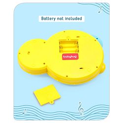 Babyhug Premium 2 in 1 Jazz Drum Piano for Kids- Yellow| Fun Musical Toy with Light for Kids| Sound Toy with 8 Multicolored Piano Keys| Pre-school Musical Instrument Learning for 12 Months+ Kids| BIS Certified