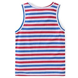 Babyhug 100% Cotton Single Jersey Knit Sleeveless Stripes Sando - Multicolor