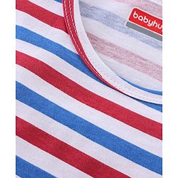 Babyhug 100% Cotton Single Jersey Knit Sleeveless Stripes Sando - Multicolor