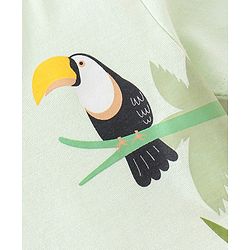 Babyhug Cotton Knit Half Sleeves T-Shirt with Jungle Graphics Print - Green