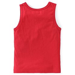 Babyhug 100% Cotton Sleeveless Sando Giraffe Print Pack of 2 - White & Red