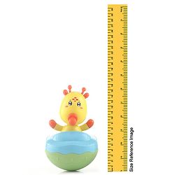 Babyhug Giraffe on Boat Roly Poly Toy |Push and Shake| Attachable Face with Rocking Base|Wobbling Bell Sounds For 6 Months+|  Child Safe Material| Gifting Toy| BIS Certified
