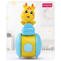 Babyhug Push and Go Giraffe on Wheel Toy| Gifting Toy| Child Safe Material| BIS Certified|Build Gross Motor Skills and Hand-Eye Coordination| 3 Years+
