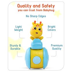 Babyhug Push and Go Giraffe on Wheel Toy| Gifting Toy| Child Safe Material| BIS Certified|Build Gross Motor Skills and Hand-Eye Coordination| 3 Years+