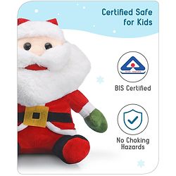 Babyhug Santa Claus Soft Toy Red - Height 30 cm