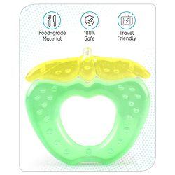 Babyhug Apple Shaped Water Filled Teether- Yellow and Green| BPA Free Teething Toy| Soothing Gums| 100% Food Grade | Easy to Clean| Easy to Grasp| PVC Free