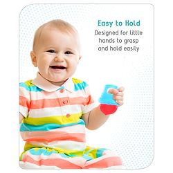 Babyhug Ice Cream Shaped Water Filled Teether- Red and Blue