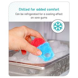 Babyhug Ice Cream Shaped Water Filled Teether- Red and Blue
