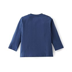 Babyhug Cotton Full Sleeves T-Shirt & Pyjama Set Solar System Print - Navy Blue