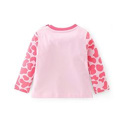 Babyhug Cotton Knit Full Sleeves Night Suit Giraffe Print - Pink