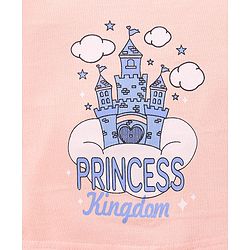 Babyhug Single Jersey Knit Full Sleeves Night Suit Text Printed - Blue & Pink