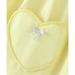 Babyhug 100% Cotton Knit Frock with Full Sleeves Jacket Solid Colour - Yellow