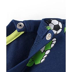 Babyhug 100% Cotton Knit Half Sleeves T-Shirts with Graphics Pack of 3 - Yellow Navy Blue & Grey