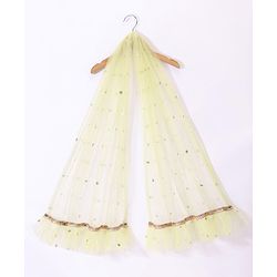 Babyhug Woven Sleeveless Choli With Lehenga & Dupatta Embroidery & Sequine Detailing - Green