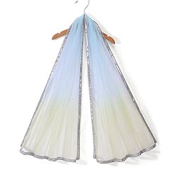Babyhug Woven Sleeveless Embroidered Choli with Lehenga & Dupatta Sequince Detailing - Aqua Green