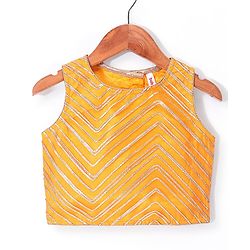 Babyhug Sleeveless Sequenced Embroidered Choli with Lehenga and Dupatta - Orange