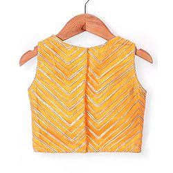 Babyhug Sleeveless Sequenced Embroidered Choli with Lehenga and Dupatta - Orange