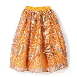 Babyhug Sleeveless Sequenced Embroidered Choli with Lehenga and Dupatta - Orange