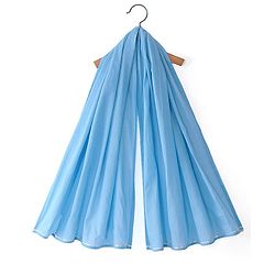 Babyhug  100% Cotton Woven Half Sleeves Floral Printed Choli Lahenga Set with Dupatta - Blue