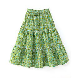 Babyhug Cotton Woven Half Sleeves Choli & Lehenga Set with Dupatta Floral Printed - Green