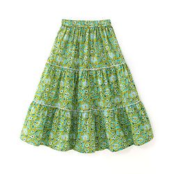Babyhug Cotton Woven Half Sleeves Choli & Lehenga Set with Dupatta Floral Printed - Green