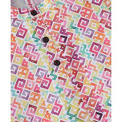 Babyhug 100% Cotton Woven Full Sleeve Printed Kurta & Dhoti Set - Multicolour