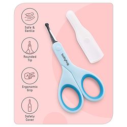 Babyhug Baby Nail Scissors with Safety Cover - Blue