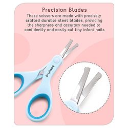 Babyhug Baby Nail Scissors with Safety Cover - Blue