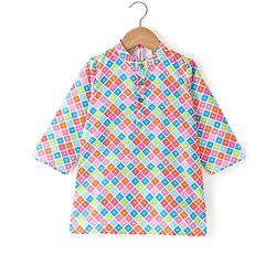 Babyhug Cotton Woven Full Sleeves Square Printed Kurta Pyjama Set -Multicolour