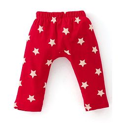 Babyhug 100% Cotton Diaper Legging Alphabet & Star Print Pack of 3 - Red Yellow & Blue