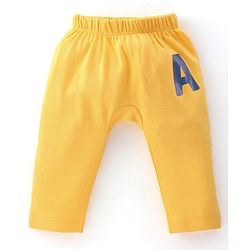 Babyhug 100% Cotton Diaper Legging Alphabet & Star Print Pack of 3 - Red Yellow & Blue