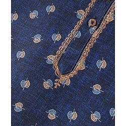 Babyhug Cotton Woven Full Sleeves Floral Printed Kurta Pyjama Set -Blue