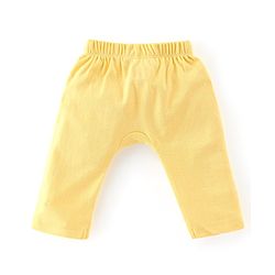 Babyhug Interlock Knit Full Length Diaper Pants Stripes & Elephant Print Pack of 3 - Yellow & Blue