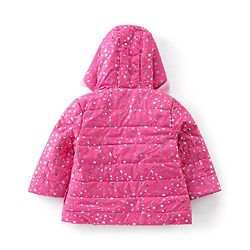 Babyhug Full Sleeves Hoodie Stars Printed - Pink