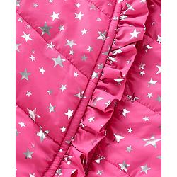 Babyhug Full Sleeves Hoodie Stars Printed - Pink