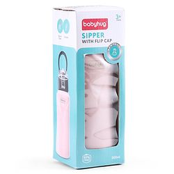 Babyhug Steel Sipper With Flip Cap Pink -  500 ml