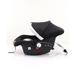 Babyhug Onyx Elite Car Seat cum Carry Cot with Rocking Base and aluminium handle - Grey & Green