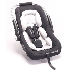 Babyhug Onyx Elite Car Seat cum Carry Cot with Rocking Base and aluminium handle - Grey & Green