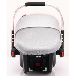 Babyhug Onyx Elite Car Seat cum Carry Cot with Rocking Base and aluminium handle - Grey & Green